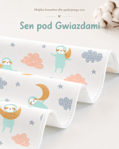Wodoodporny ochraniacz na materac Lunoria – wzór Sen pod Gwiazdami